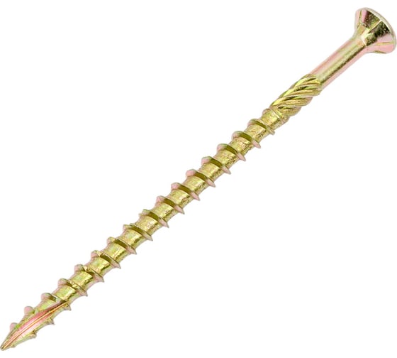 Изображение товара Саморезы по дереву КРЕП-КОМП потайные, Torx, 6,0x100 мм, 10 шт., желтые сдт6100мф