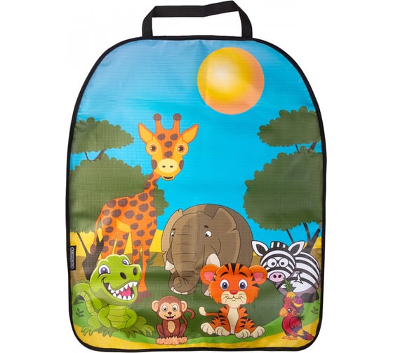 Изображение товара Защита спинки сиденья SKYWAY ПВХ frontlit африка, звери S06101035