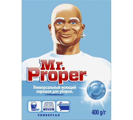 Изображение товара Чистящее средство MR. PROPER 400 г, с отбеливающим эффектом, универсал, порошок 600327