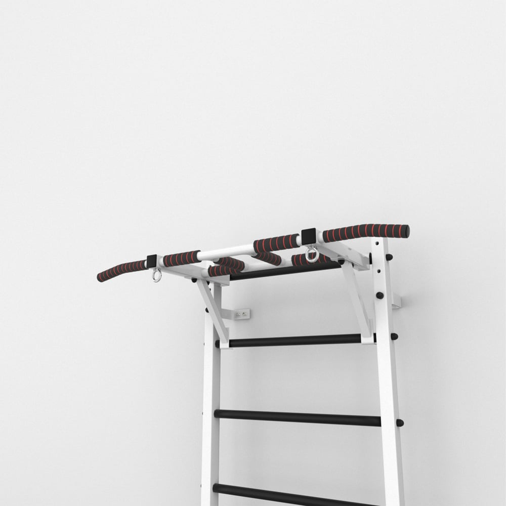 Изображение товара Турник на шведскую стенку BARFITS Три хвата белый с нагрузкой до 250 кг