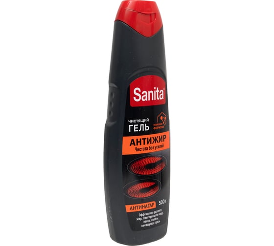 Изображение товара Средство для чистки плит, духовок, грилей от жира/нагара SANITA Гель Антижир 500 г 23071