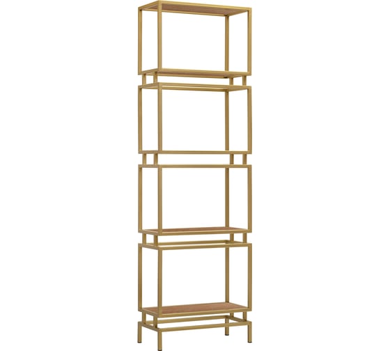 Изображение товара Стеллаж GreenWeen BRICK, золотой каркас, полки ЛДСП Робиния, 1960x600x300 GW-BRICK-G-LD-R