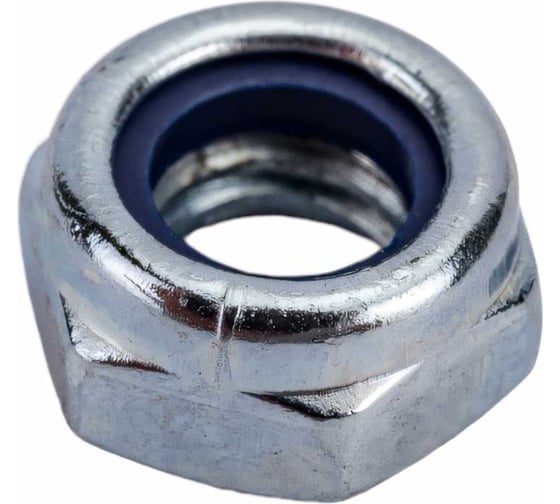Изображение товара Гайка со стопорным кольцом МЕТАЛЛСЕРВИС M6, DIN 985, цинк, 100 шт. 1239409