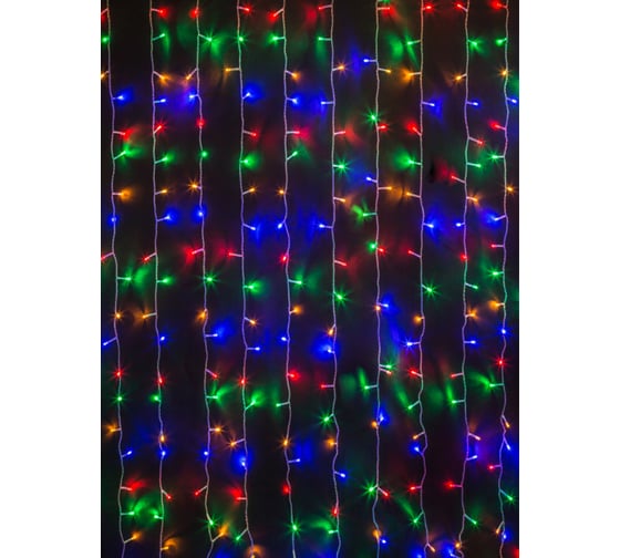 Изображение товара Гирлянда Navigator 93 666 ngf-c02-01 занавес, водопад, rgb, 400, 2.1x1.4м, ip44, tr 93666