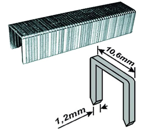 Изображение товара Скобы широкие Профи прямоугольные (12 мм; 500 шт.) FIT IT 31212