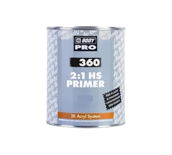 Изображение товара Грунт-наполнитель HB BODY Body 360 HS 2К черный, 1 л 3600200001