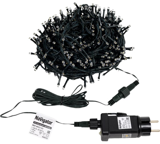 Изображение товара Гирлянда Navigator 93 672 ngf-d022-03 (умная гирлянда нить ww 500 20м ip44 g) 93672