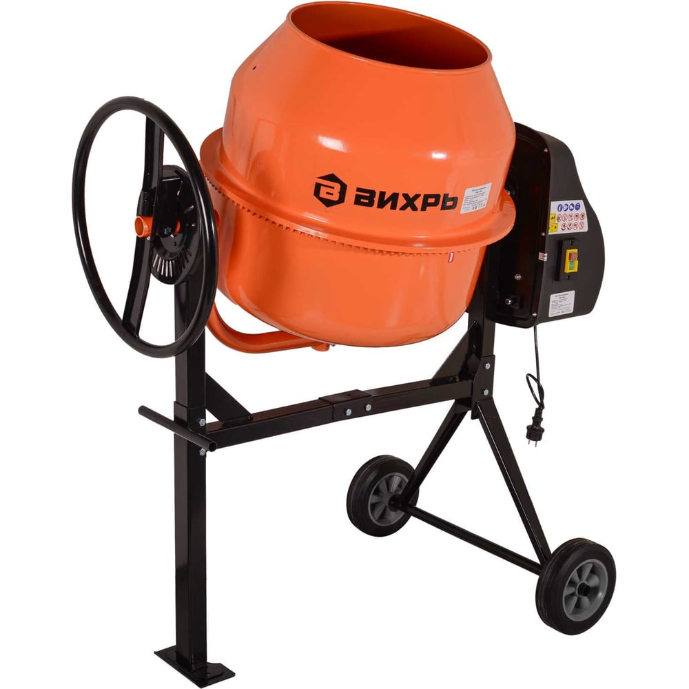 Изображение товара Бетономешалка Вихрь БМ-160 74/1/3, мощная и надежная, объем 160 л