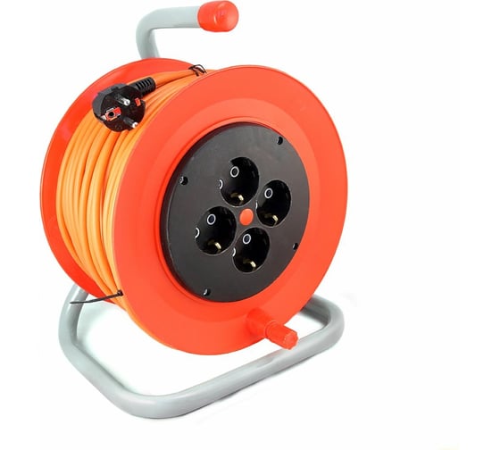 Изображение товара Силовой удлинитель на катушке К4-Е-25 25м 4 гнезда, заземление LUX 4606400417675