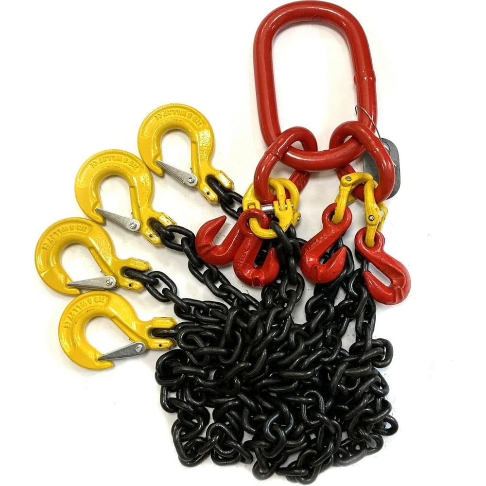 Изображение товара Цепной четырехветвевой строп ТамбовТехСнаб 4СЦ 4.25 т, 6 м с укорачивающими крюками