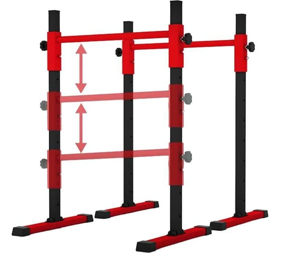 Изображение товара Напольные брусья-Хайлетсы BARFITS New AGe 1.0, черный/красный л00355