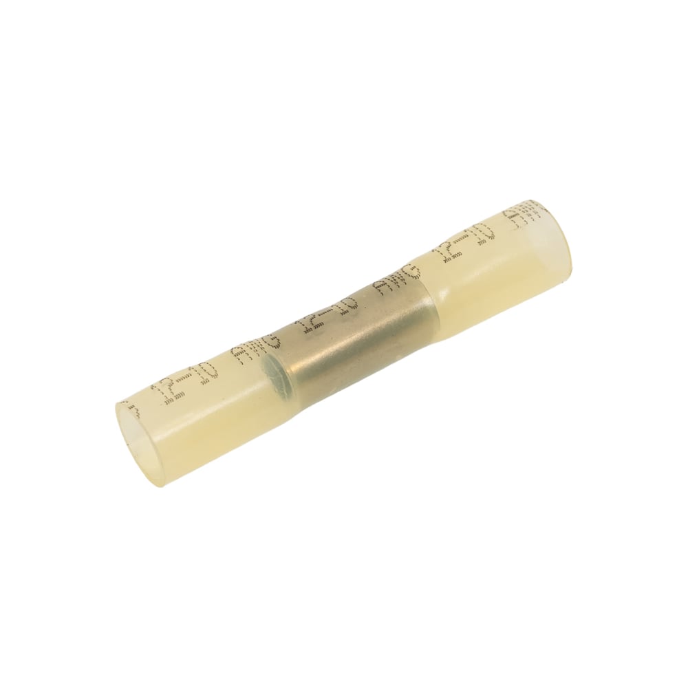 Изображение товара Термоусаживаемый соединитель BTI под опрессовку с клеем желтый 4,0-6,0 мм. (100шт/упаковка) 87 1108 04