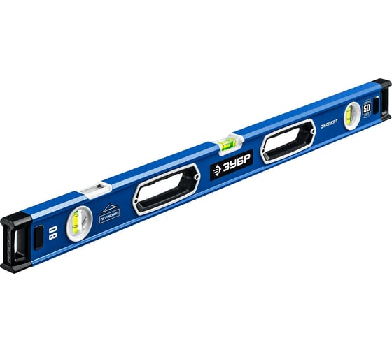 Изображение товара Мощный уровень ЗУБР Эксперт с зеркальным глазком, 800 мм 34570-080