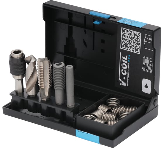 Изображение товара Набор для восстановления резьбы VOLKEL М10x1,5 15 предметов V-Coil Rapid V04316