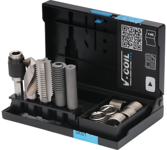 Изображение товара Набор для восстановления резьбы VOLKEL М12x1,75 11 предметов V-Coil Rapid V04321