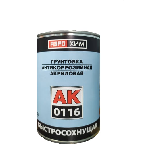 Изображение товара Антикоррозийный акриловый грунт Аэрохим АК-0116 в банке, красно-коричневая, быстросохнущая, 0,8кг BP-103
