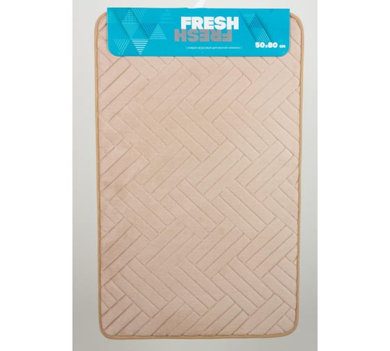 Изображение товара Коврик в ванную комнату Dasch 50x80см Fresh Паркет бежевый 7091