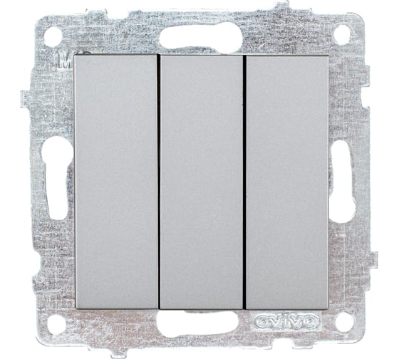 Изображение товара Механизм выключателя OVIVO 3-кл., серебро 600-000210-254