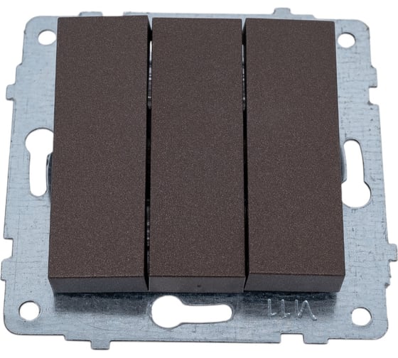 Изображение товара Механизм выключателя OVIVO 3-клавишный, мокко 600-000219-254