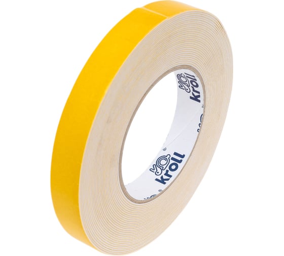 Изображение товара Клейкая лента на вспененнной основе KROLL 19 мм х 10 м 4607190400991