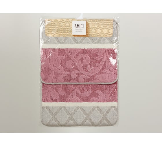 Изображение товара Комплект в ванную комнату коврик Dasch 50x70см + коврик 40x50см Ариана серый 10297