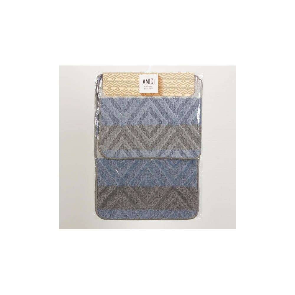 Изображение товара Комплект в ванную комнату коврик Dasch 50x70см + коврик 40x50см Бенито серый 10302