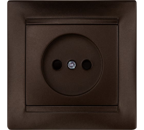 Изображение товара Розетка 2П 10А 250В с защитными шторками TDM ELECTRIC шоколад, серия "Лама" SQ1815-0510