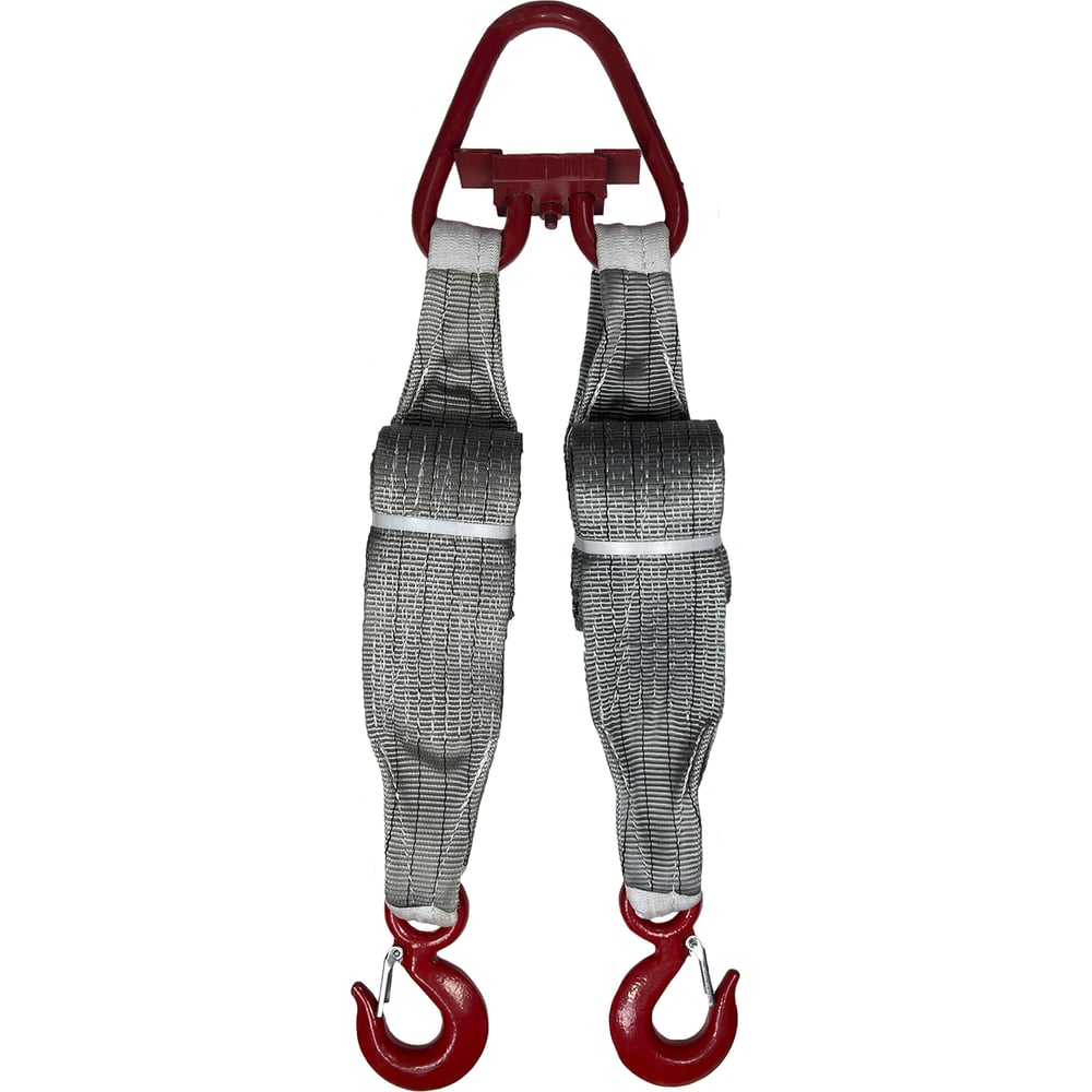 Изображение товара Двухветвевой текстильный строп ТамбовТехСнаб 5 т, 8 м с крюками