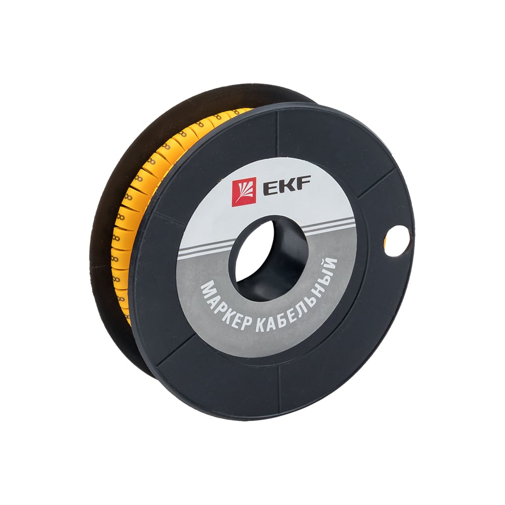 Изображение товара Кабельный маркер PROxima EKF 1,5 мм2 8 — яркий желтый, 1000 шт