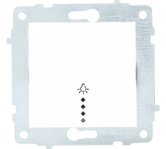 Изображение товара Механизм выключателя OVIVO 1-кл. кнопочный с подсветкой, белый 600-000201-206