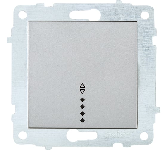 Изображение товара Механизм выключателя OVIVO 1-кл. проходной с подсветкой, серебро 600-000210-210