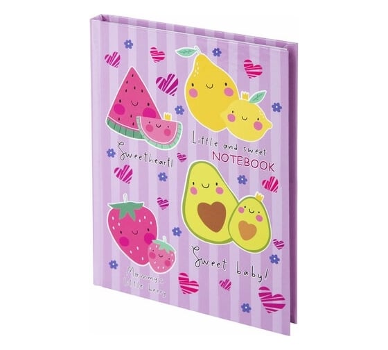 Изображение товара Блокнот BRAUBERG Kids Фруктики малый формат, 103x146 мм, А6, 80 л, твёрдый, клетка 114444