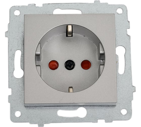 Изображение товара Механизм розетки OVIVO с/з шторки, серебро 600-000310-218