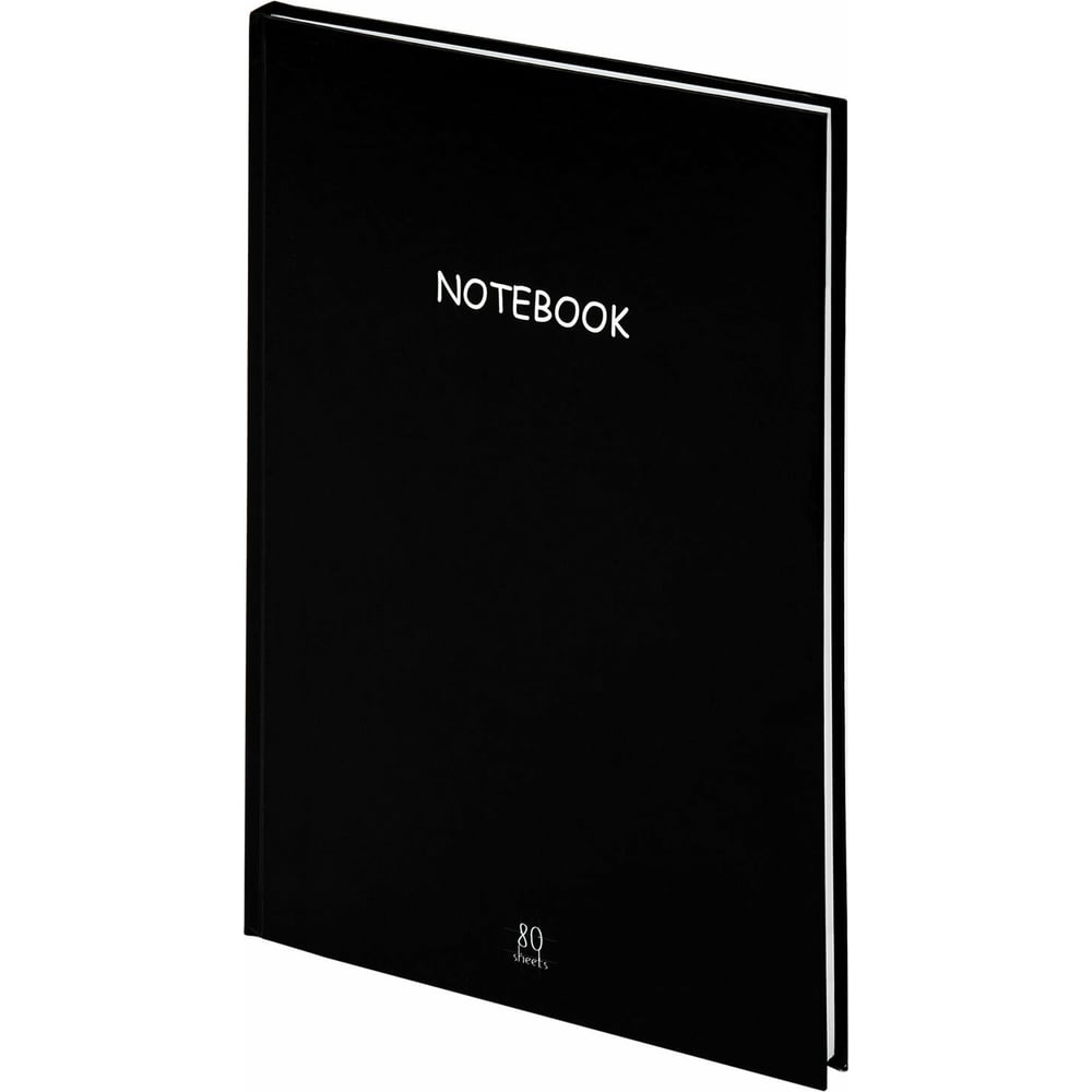 Изображение товара Большой твердый блокнот STAFF Black А4 80 листов клетка без резинки