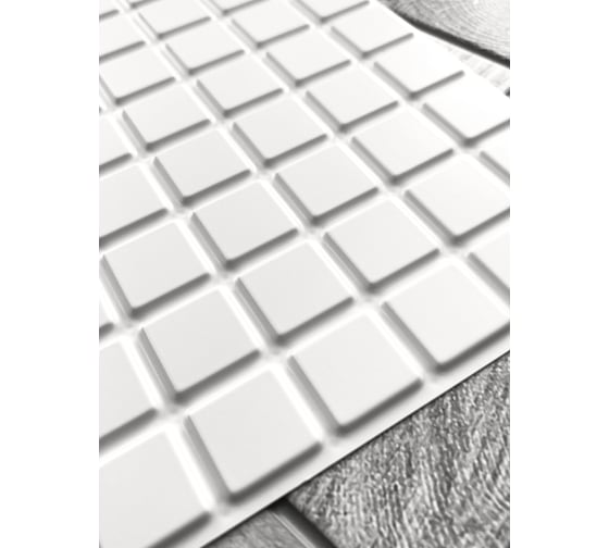 Изображение товара Декоративная панель пвх Центурион 955x480 (мозаика белая; 3 мм; 1 шт.)  42953