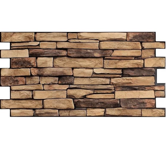 Изображение товара Декоративная панель пвх Центурион 980x498 (сланец натуральный; 3 мм; 1 шт.) 42928