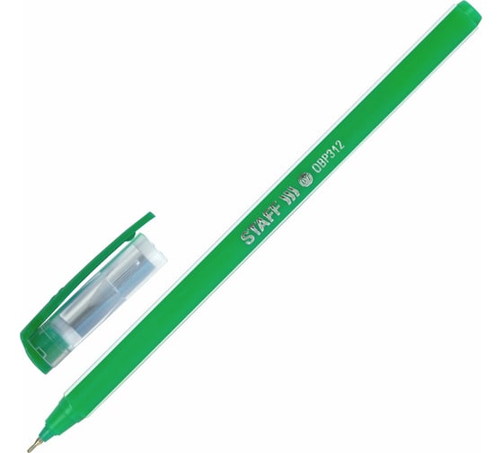 Изображение товара Масляная шариковая ручка STAFF Basic OBP-312, синяя, корпус ассорти, узел 0.7 мм линия 0.35 мм 143012