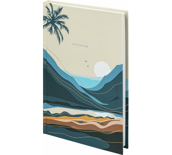 Изображение товара Блокнот STAFF Mountains А5 134x206 мм, 80 листов, твёрдый, клетка, фольга 114431