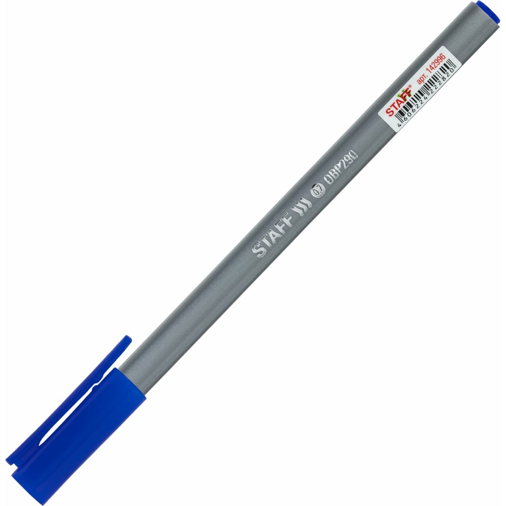 Изображение товара Масляная шариковая ручка STAFF EVERYDAY OBP-290, синяя, трехгранная, узел 0.7 мм линия 0.35 мм 142996
