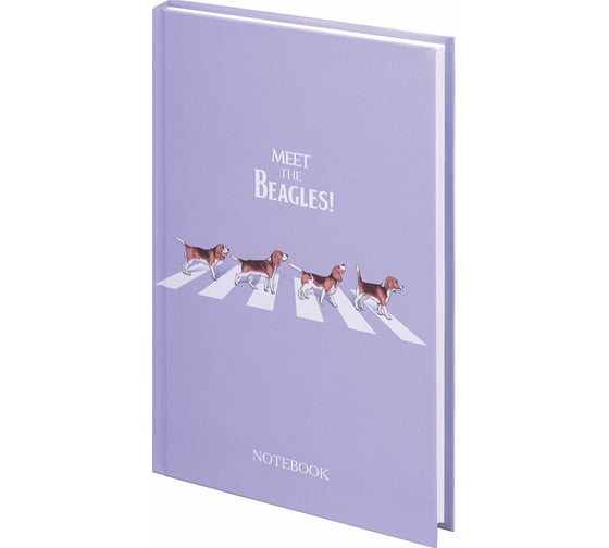 Изображение товара Блокнот STAFF Beagles А5 134x206 мм, 80 листов, твёрдый, клетка, выборочный лак 114424