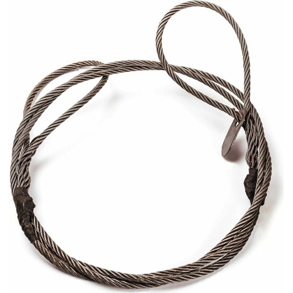 Изображение товара Канатный петлевой строп ТамбовТехСнаб СКП 4 т 9 м заплетка сталь
