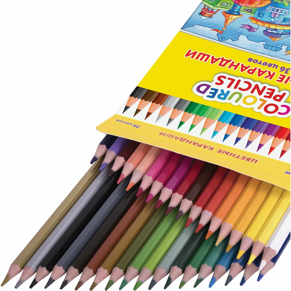 Цветные карандаши ЮНЛАНДИЯ заточенные двусторонние карандаши юнландия