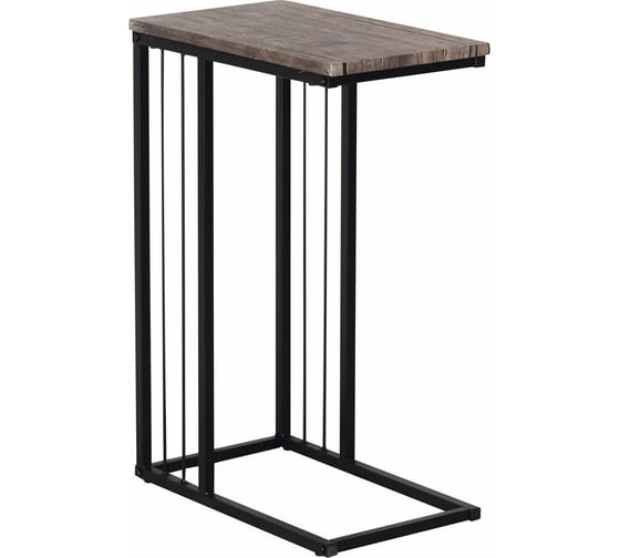 Изображение товара Журнальный стол BRABIX Loft Ct-002 на металлокаркасе, 450x250x630 мм, цвет морёный дуб 641861