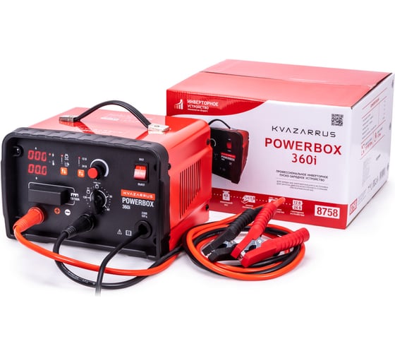 Изображение товара Инверторное пуско-зарядное устройство KVAZARRUS powerbox 360i, таймер, цветная коробка 8758