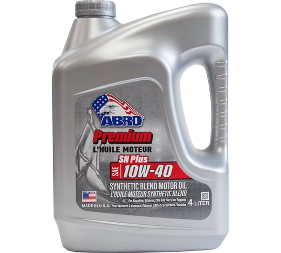 Изображение товара Моторное масло ABRO Premium Synthetic Blend полусинтетика SAE 10W40 4 л MO-SB-10-40-SP-4L