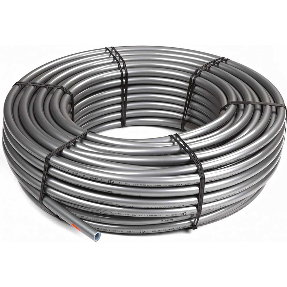 Изображение товара Труба RTP PE-Xa 20x2.8 EVOH 25м серый металлик ПЭХА для водоснабжения