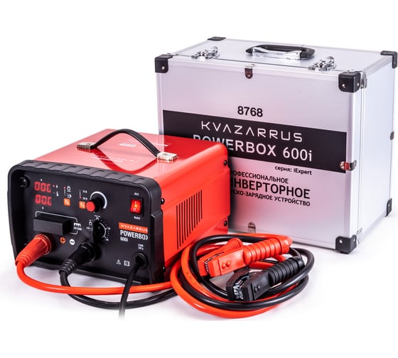 Изображение товара Инверторное пуско-зарядное устройство KVAZARRUS powerbox 600i, таймер, алюминиевый кейс 8768