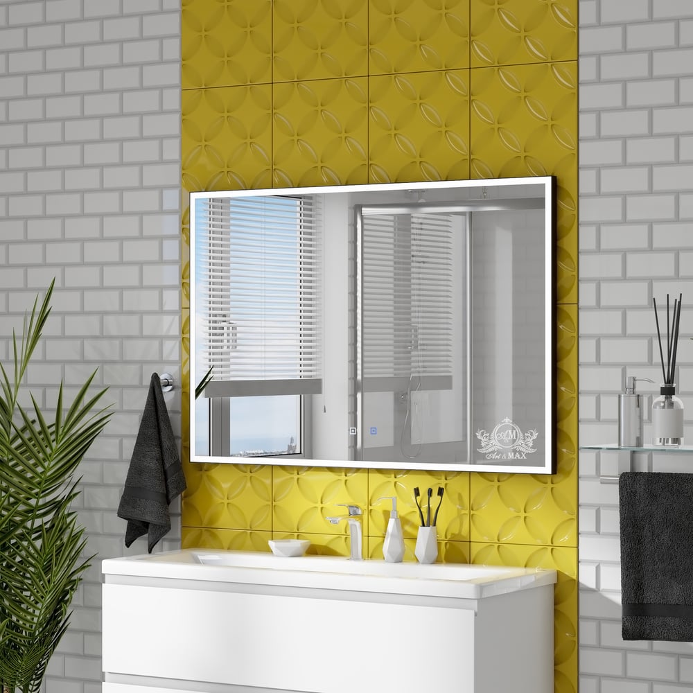 Изображение товара Зеркало с подсветкой Art&Max Arezzo 1200x800 тёплый и холодный свет