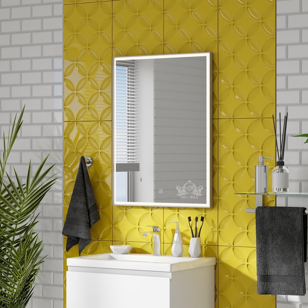 Изображение товара Зеркало с подсветкой Art&Max Arezzo 600x800 тёплый/холодный свет