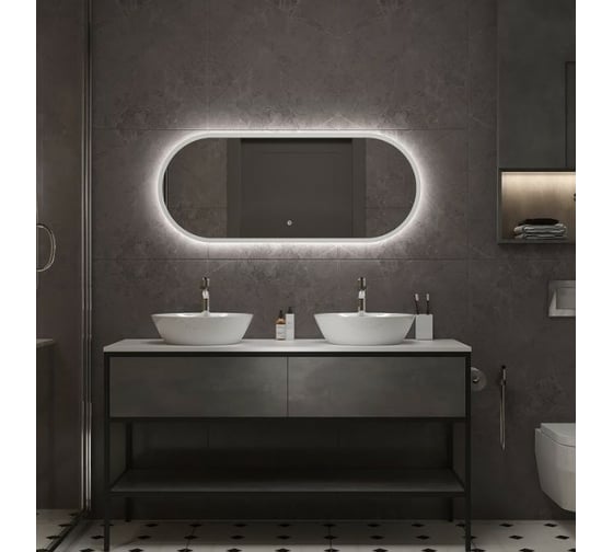 Изображение товара Зеркало с подсветкой Art&Max Bari 500x1200 AM-Bar-500-1200-DS-F-White